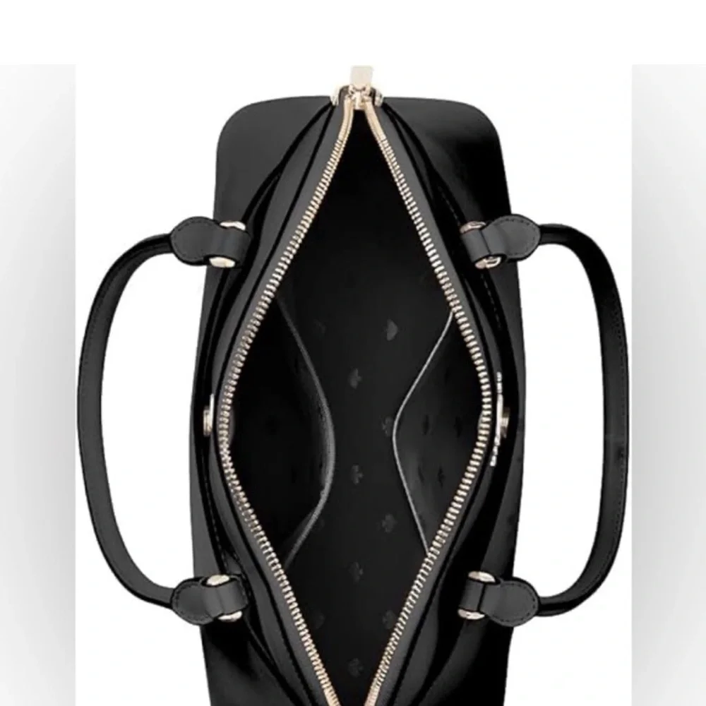 kate spade Black Leather Dome Satchel with Detachable Strap - Picture 2 of 8